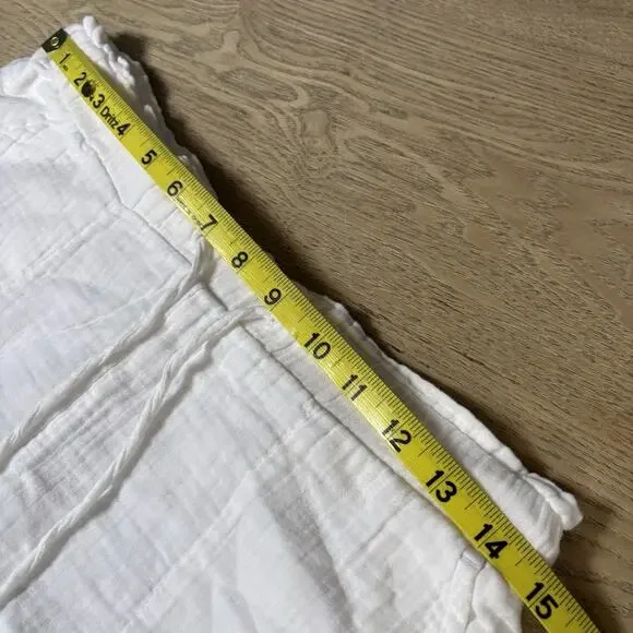 GAP WOMENS 100% Cotton White Gauze PO Shorts Fresh Drawstring Festival Summer - Picture 5 of 7